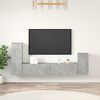 vidaXL 4 Piece TV Cabinet Set Concrete Grey Engineered Wood