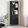 vidaXL Tall Cabinets 2 pcs Black Oak 60 x 36 x 200 cm Engineered Wood