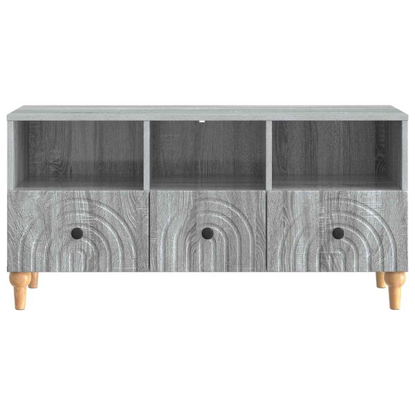 vidaXL TV Cabinet Grey Sonoma 102 x 34.5 x 50 cm Engineered Wood