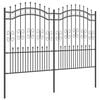 vidaXL Garden Fence Grey 240 x 202.5 cm Powder-coated steel