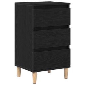 vidaXL Bedside Cabinet Black Oak 40 x 35 x 70 cm Engineered Wood