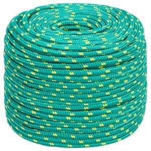 vidaXL Multipurpose Utility Rope 10 mm 500 m Green PP 645 kg Max Load
