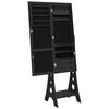 vidaXL Mirror Jewellery Cabinet with LED Lights Free Standing Black