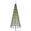 vidaXL LED Christmas Tree 180 cm 255 LEDs Warm White Steel Black