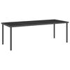 vidaXL Outdoor Dining Table | Anthracite and Black | Steel, Tempered Glass
