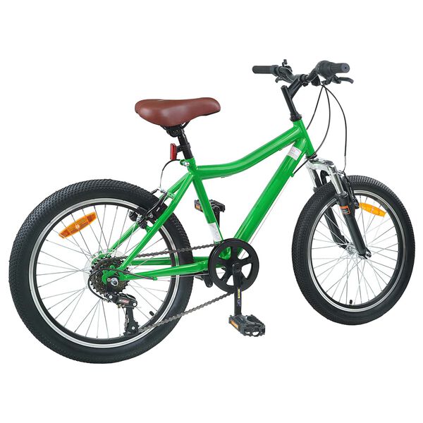 vidaXL Kids Bike 20'' 6-Speed for 6-11 Years Old Green