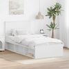 vidaXL Bed Frame with Headboard White 100 x 200 cm Engineered wood
