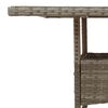 vidaXL Garden Table with Acacia Wood Top Grey 80x80x75 cm Poly Rattan