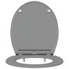 vidaXL Toilet Seat Grey 47 x 37.5 x 3.8 cm Duroplast
