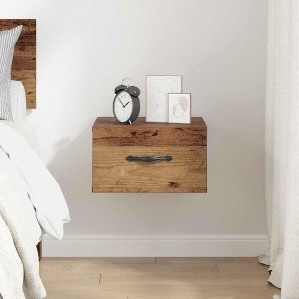 vidaXL Bedside Cabinet Old wood 35 x 35 x 20 cm Engineered wood