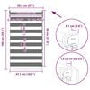 vidaXL Zebra blind 50.9x100 cm Fabric Width 46.7 cm grey