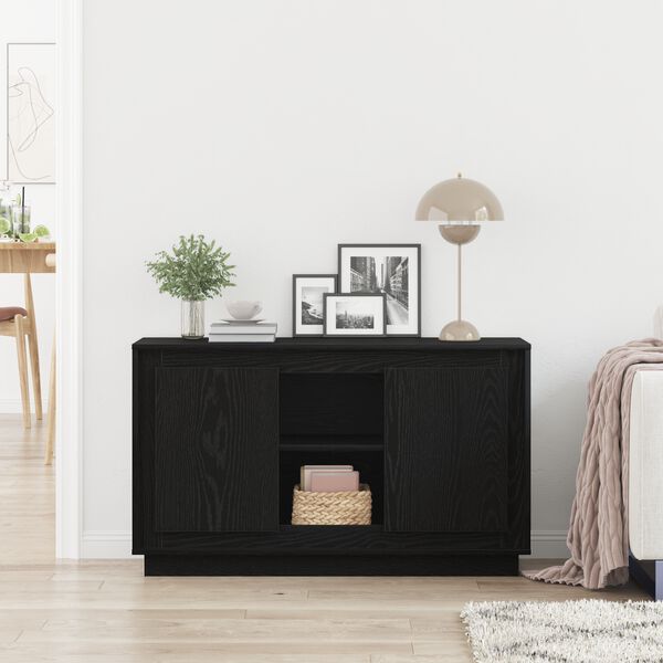 vidaXL Sideboard Black Oak 102 x 35 x 60 cm Engineered Wood