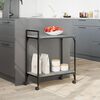 vidaXL Kitchen Trolley Grey Sonoma 60.5x31x72.5 cm Engineered Wood