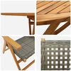 vidaXL Garden Dining Set Folding 7 pcs Grey Solid Acacia Wood