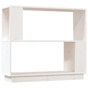 vidaXL Book Cabinet/Room Divider White 80x25x70 cm Solid Wood Pine