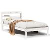 vidaXL Bed Frame without Mattress White 100x200 cm Solid Wood Pine