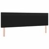 vidaXL LED Headboard Black 200 cm Faux Leather