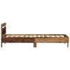 vidaXL Bed Frame with Headboard Old wood 100 x 200 cm Engineered wood