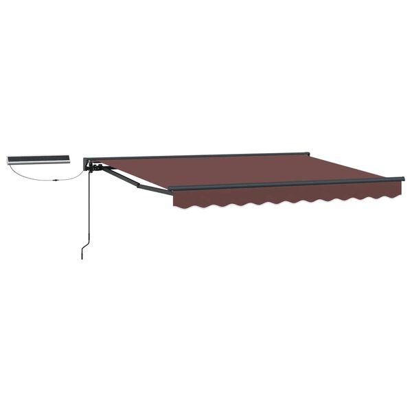 vidaXL Electric Retractable Awning Brown 3 x 2.5 m
