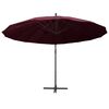 vidaXL Hanging Garden Parasol Burgundy 3 m Aluminium Pole