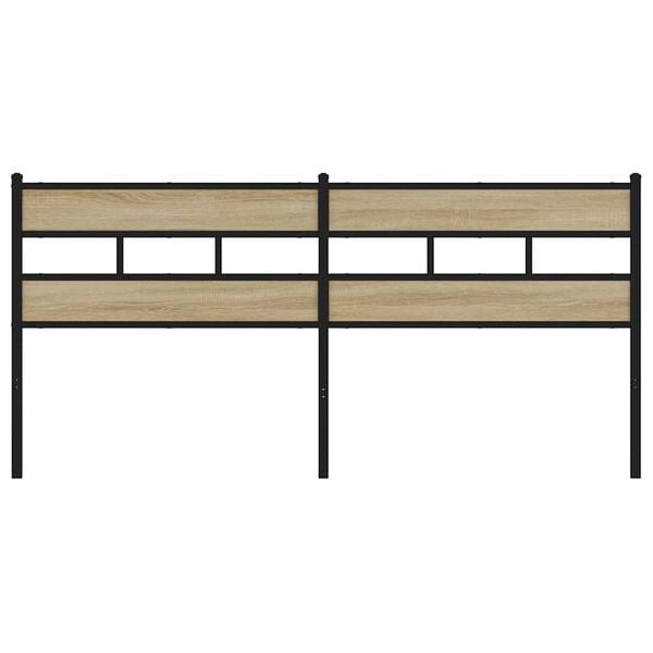 vidaXL Replace Headboard Sonoma Oak 193 cm Iron and Engineered Wood