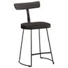 vidaXL Bar Stools 2 pcs Black 49x43x79 cm Solid Wood Mango