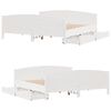 vidaXL Bed Frame without Mattress White 180x200 cm Super King Solid Wood Pine