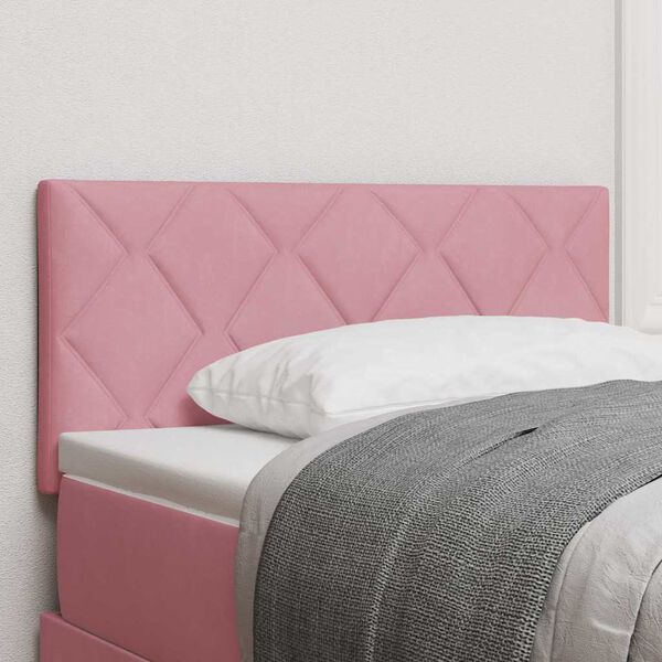 vidaXL Headboard Height Adjustable with Headboard Pink 100 cm Velvet