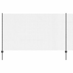 vidaXL Welded Wire Fence with Posts 25 x 1.4 m PVC-Coated Steel Grey
