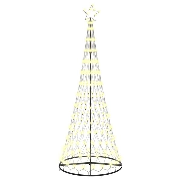 vidaXL LED Christmas Tree with 295 LEDs Warm White 250 cm Metal