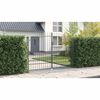 vidaXL Garden Gate with Lock Grey 200 x 300 cm Steel