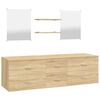 vidaXL 5 Piece Bathroom Furniture Set Oak Engineered Wood