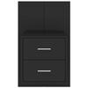 vidaXL Wall-mounted Bedside Cabinet Black
