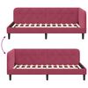 vidaXL Corner Bed Frame with Headboard Wine Red 100 x 200 cm Velvet