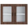 vidaXL Kitchen Wall Cabinet with Glass Door Porto Brown Oak