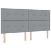 vidaXL Headboard with Headboard Light Grey 200 cm Faux Leather