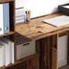 vidaXL Desk with Shelf Old Wood 131.5 x 50 x 106.5 cm Engineered Wood