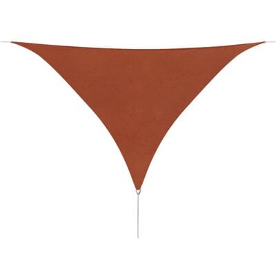 vidaXL Sunshade Sail Oxford Fabric Triangular 3.6x3.6x3.6 m Terracotta