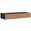 vidaXL Wall-mounted Drawer Shelves 2 pcs Black 60x23.5x10cm MDF