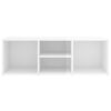 vidaXL Shoe Storage Bench High Gloss White 105x35x35 cm Engineered Wood