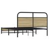 vidaXL Bed Frame without Mattress 135x190 cm Double Sonoma Oak Engineered Wood