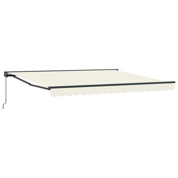 vidaXL Retractable Awning Cream 400 x 300 cm Polyester and Metal