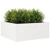 vidaXL Garden Planter White 110x110x46 cm Solid Wood Pine