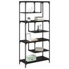 vidaXL Bookcase Black oak Engineered wood