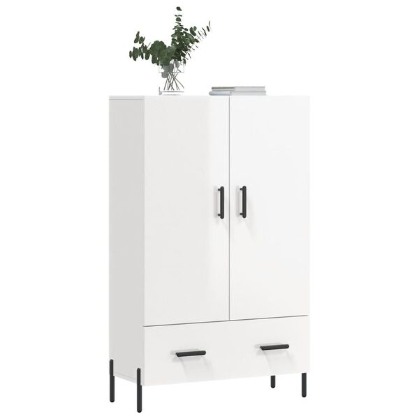 vidaXL Highboard High Gloss White 69.5x31x115 cm Engineered Wood