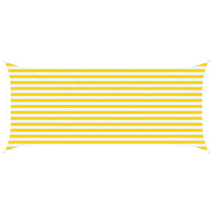 vidaXL Sun Shade Sail Yellow and White 4,5 x 2 m 100% Polyester Oxford