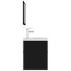 vidaXL Bathroom Furniture Set Black Engineered Wood