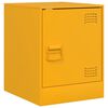vidaXL Bedside Cabinet Mustard Yellow 34.5x39x44 cm Steel