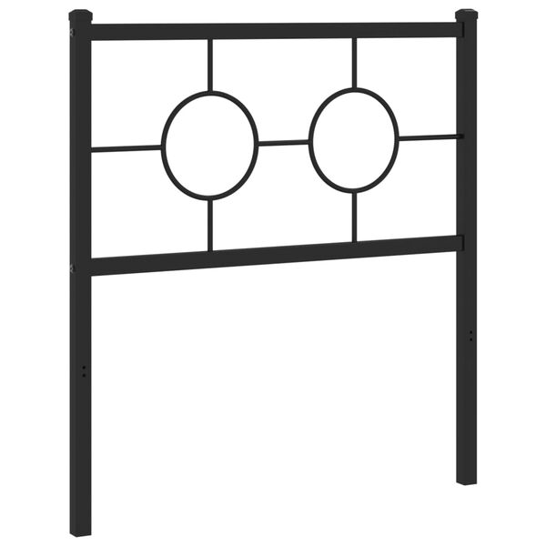 vidaXL Metal Replace Headboard Black 80 cm