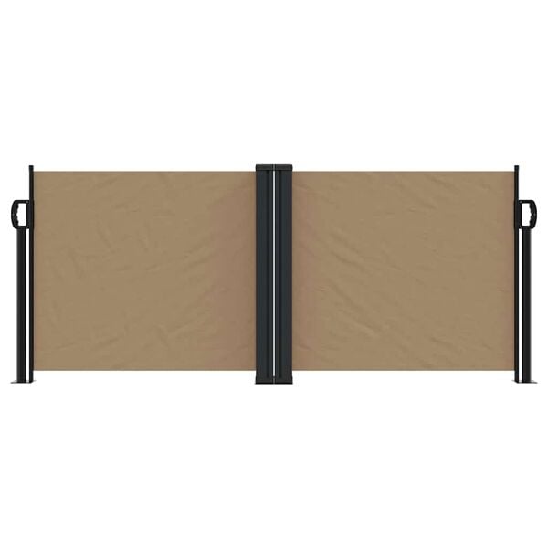 vidaXL Retractable Side Awning Taupe 100x600 cm